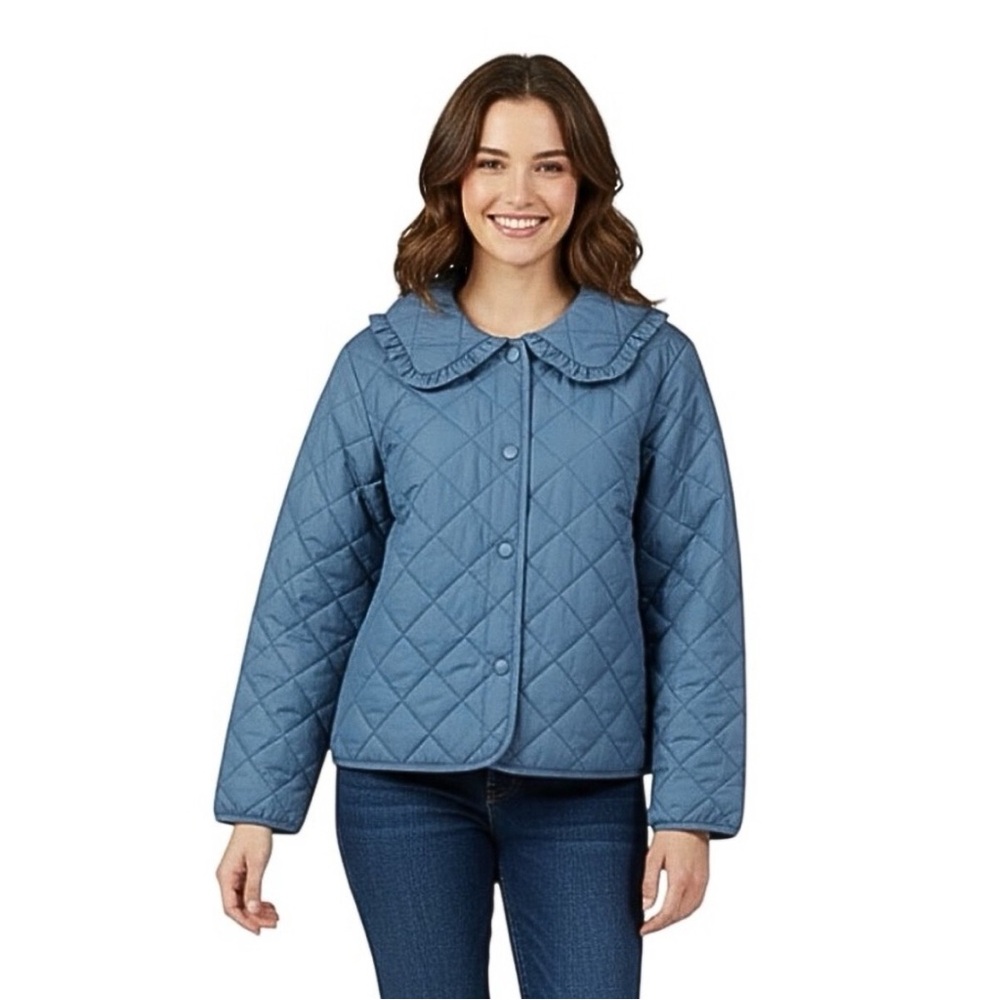 Lauren Conrad Quilted Jacket in Rendez Blue NWT Size XXL - Picture 10 of 15